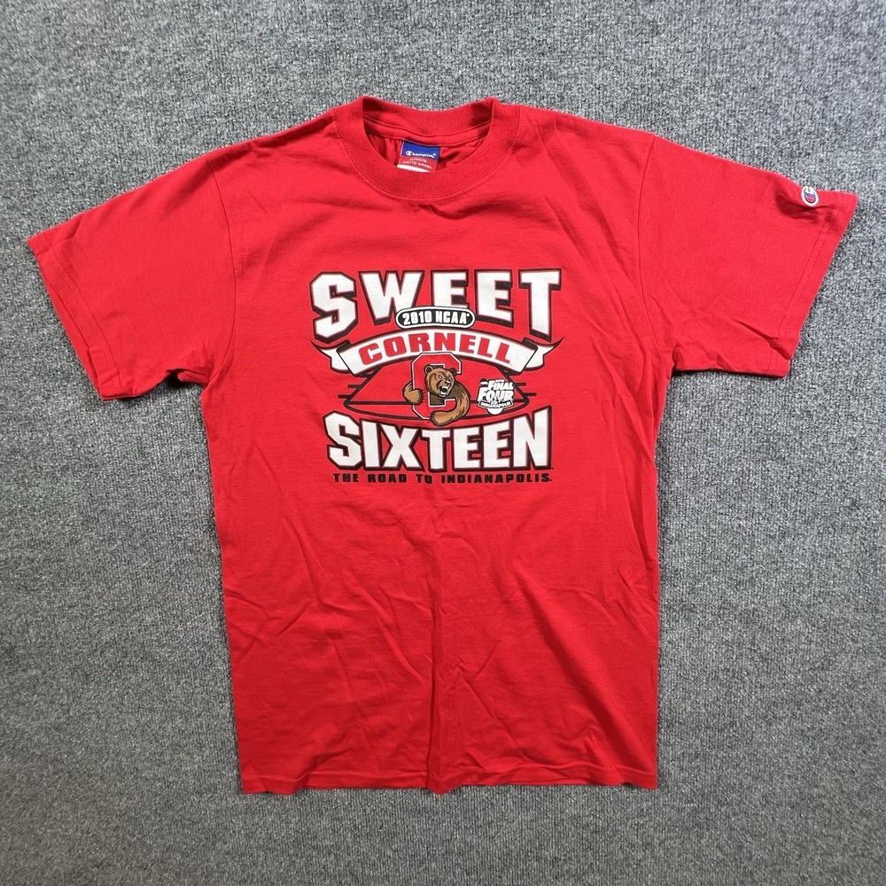 Champion Sweet Sixteen Cornell NCAA T-Shirt Mens M Red 2010 Road to Indianapolis